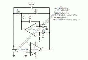 Accelerometer Signal Amplifier – Simple Circuit Diagram