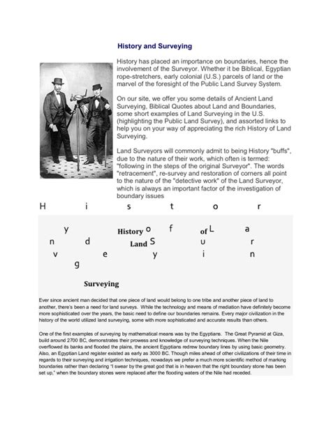 History and Surveying | PDF | Surveying | Geomatics