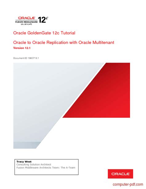 [PDF] Oracle GoldenGate 12c free tutorial for Advanced