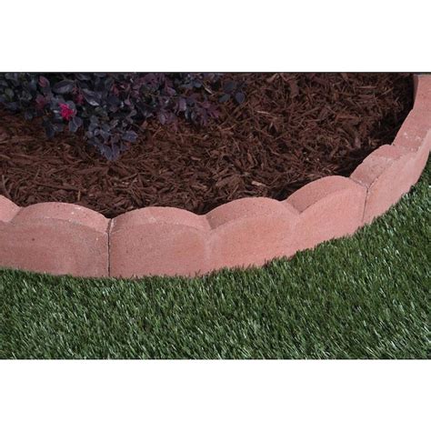 Scalloped Red Curved Edging Stone (Common: 16-in x 2-in; Actual: 16-in ...