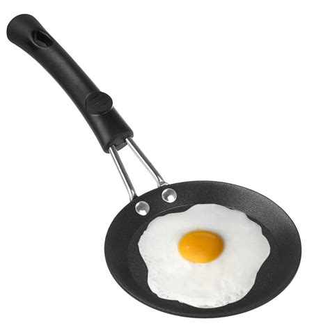 4.7'' Mini Frying Pan Non-Stick One Egg Cooking Pan Thickened Breakfast Pans with Long Handle ...