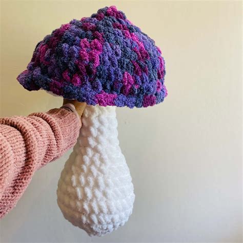 Crochet Mushroom Pillow Big Mushroom Plush Mushroom Bed - Etsy