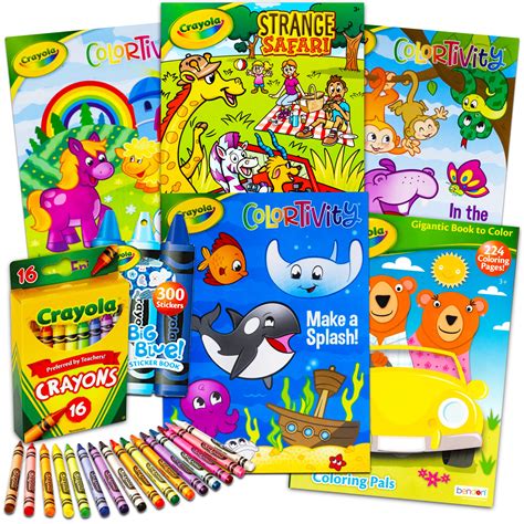 Buy Crayola Coloring Books for Kids, Toddlers with Learning Set Bundle - 13 Pc Animal Coloring ...