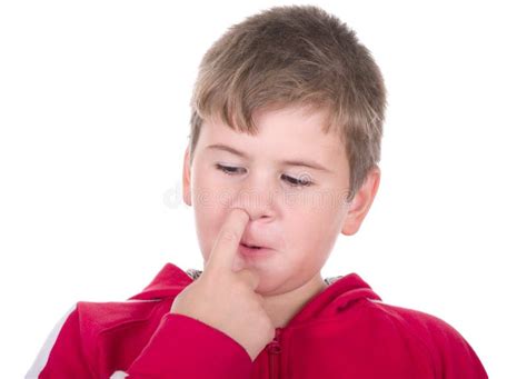 Little boy picks in a nose stock image. Image of person - 11276645