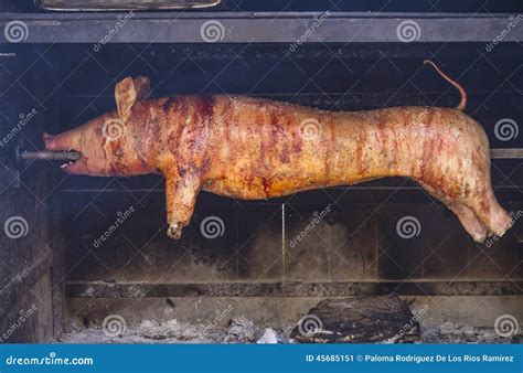 Roast Suckling Pig in the Oven Stock Image - Image of restaurant ...