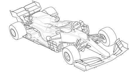 F1 Car Coloring Pages