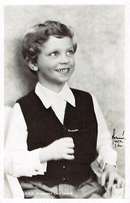 ROYALTY, SWEDEN ~ KING CARL XVI GUSTAF AS A YOUNG BOY, REAL PHOTO PC ...