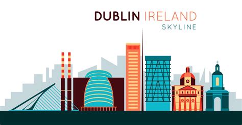 Dublin City Capital Logo Skyline Digital Design Vector Pack Ireland. AI. JPEG. PDF. Svg-how to ...