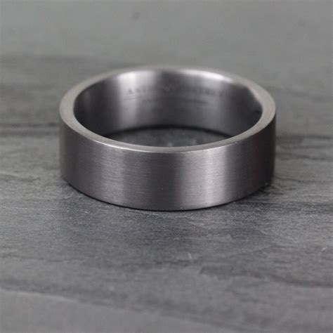 Tantalum Wedding Band in 4 to 7mm Width. Matt Finish Comfort - Etsy