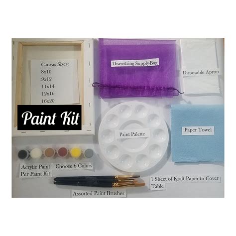 Sip and Paint, Adult Paint Kit, Paint Party, Pre Drawn Canvas, DIY ...