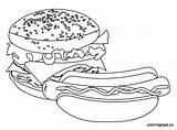 Fast Food – Coloring Page sketch template