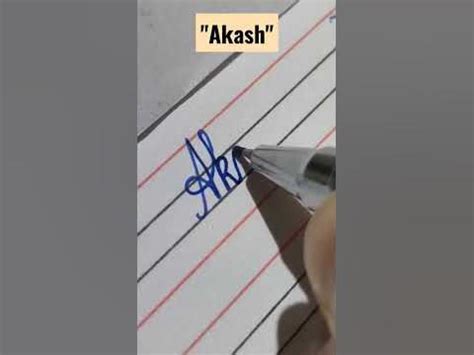 "Akash" Name in cursive handwriting #names #cursivewriting #art #calligraphy #cursive #shorts # ...