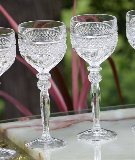 Reserved for P SOLD SOLD Vintage Crystal Wine Glasses, Set of 8, Tall ...