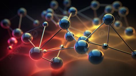 Several Molecules In A Molecule Shape With A Colored Background, Picture Of Atoms Molecules ...