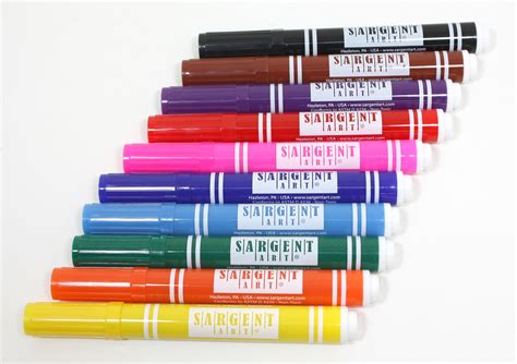 Amazon.com: Sargent Art 22-1568 10-Count Bright Fabric Markers