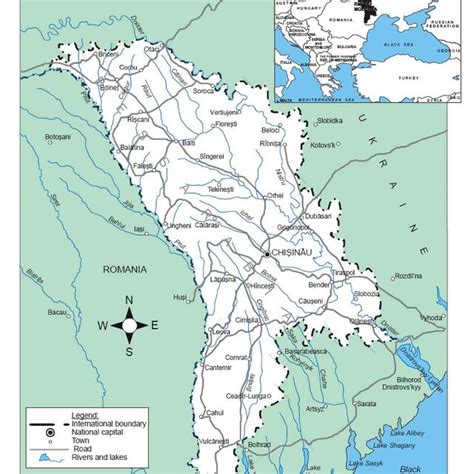 The map of the Republic of Moldova. | Download Scientific Diagram