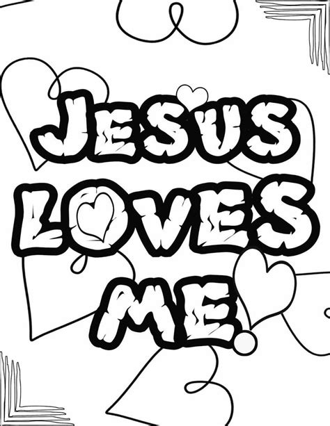 Jesus Loves Me Coloring Pages Pilular Center For Page | Jesus coloring pages, Bible coloring ...