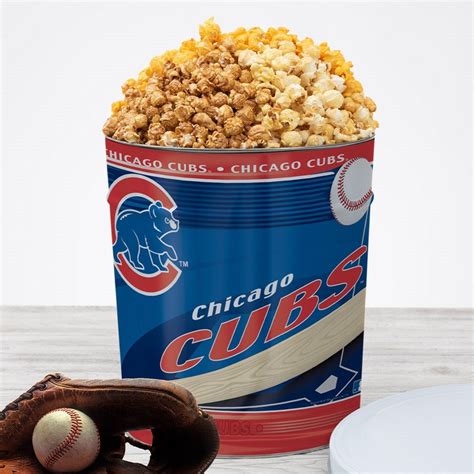 Chicago Cubs Popcorn Tin by GourmetGiftBaskets.com