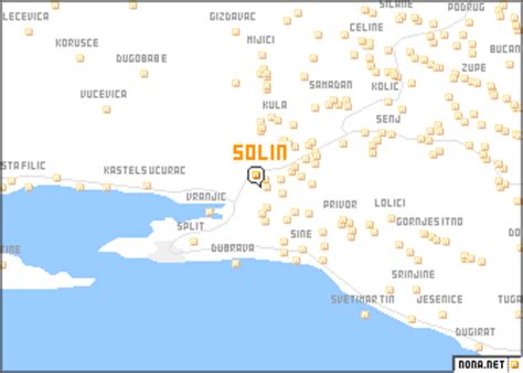 Solin (Croatia) map - nona.net