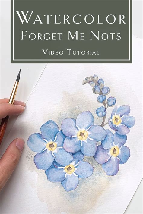 How to Paint Forget Me Nots - Watercolor Tutorial — Katrina Crouch | Blushed Design | Watercolor ...