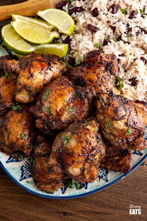 Jamaican Jerk Chicken with Rice and Peas | Slimming Eats