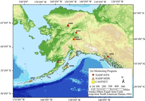 Locations of active air monitoring stations in Alaska (see Table 3 for ...