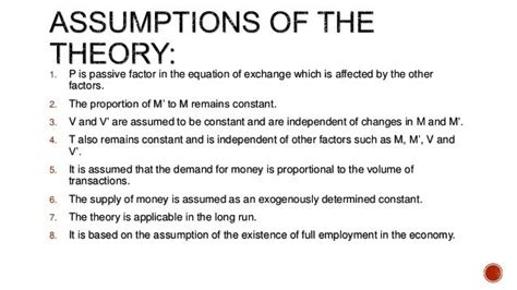 Quantity theory of money