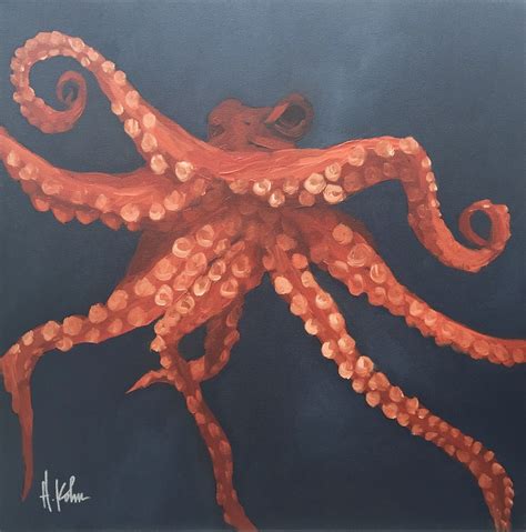 Hallie Kohn Art: Red Octopus