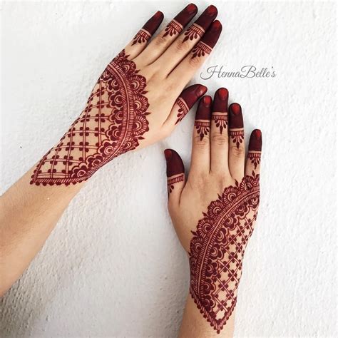 White & Red & Natural Henna on Instagram: “Moderate Design - original ...