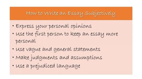 The Detailed Guide on Writing a Subjective Essay