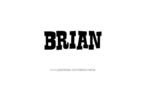 Brian Name Tattoo Designs