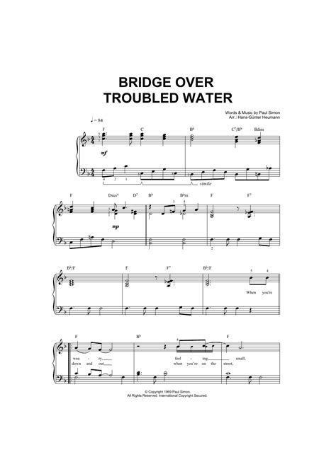 Bridge Over Troubled Water | Sheet Music Direct