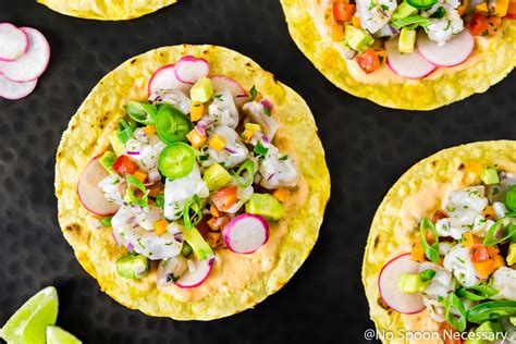 Shrimp Ceviche Tostadas Recipe - No Spoon Necessary