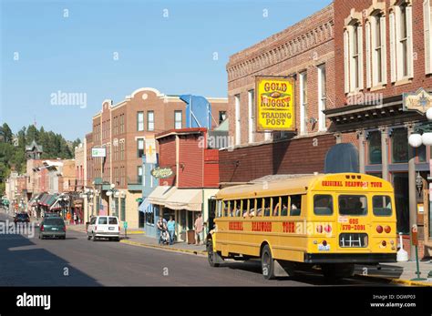 Historical Wild West town, Main Street, Deadwood, South Dakota, USA, United States of America ...