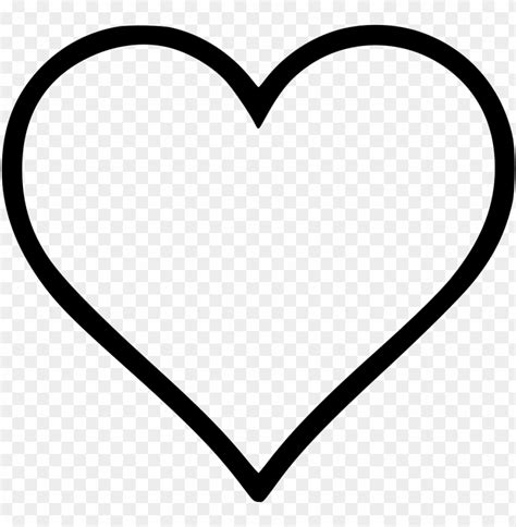 black heart outline png vector download - emoji heart coloring pages PNG image with transparent ...