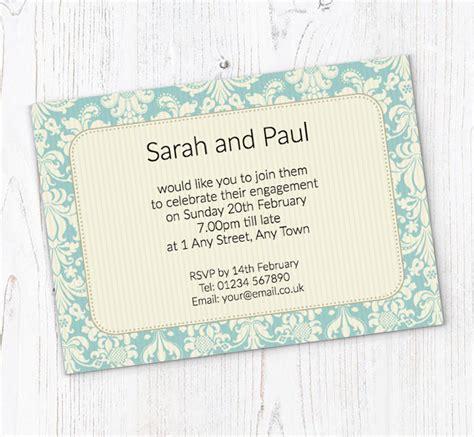 Fleur de Lis Engagement Invitations | Personalise Online Plus Free ...