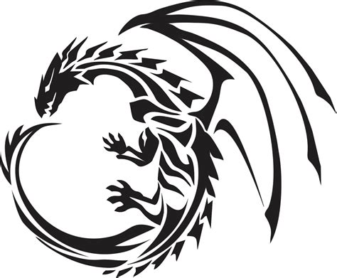 Black tattoo dragon PNG images