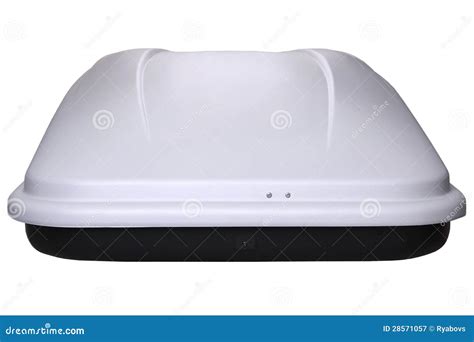 White car trunk stock image. Image of isolated, roof - 28571057