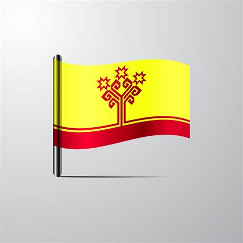 Chuvashia waving Shiny Flag design vector 14296920 Vector Art at Vecteezy