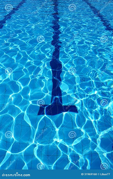 Outdoor Swimming Pool Lanes Stock Photo - Image of bright ...