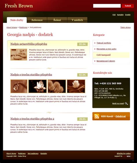 Free Fresh Brown Website Template - Free Website Templates, HTML5 & CSS ...