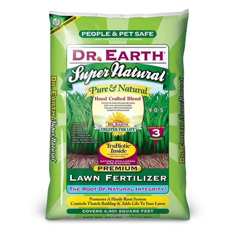DR. EARTH 40 lb. Super Natural Lawn Fertilizer-829 - The Home Depot