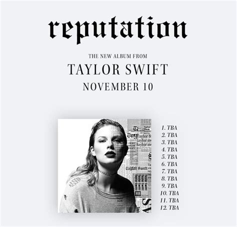 Taylor Swift Reputation Font