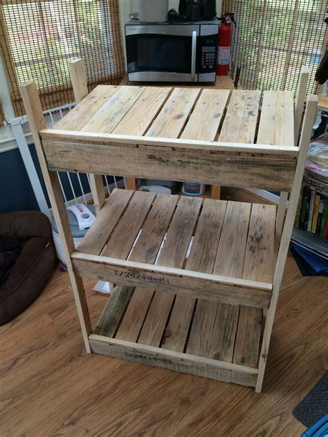 Tiered laundry basket holder made from recycled pallets. | Laundry ...