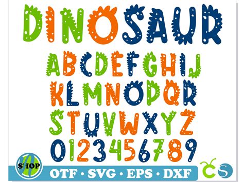 Dinosaur Font SVG Cricut Dinosaur Font Ttf Baby Child Font | Etsy Australia