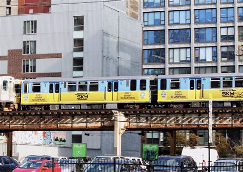 The Chicago Sky green line train in the South Loop Tuesday : r/chicago