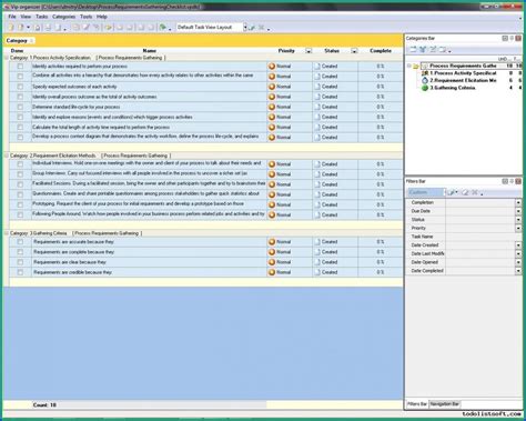 Dashboard Requirements Gathering Template