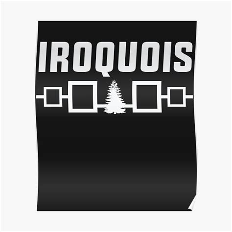 Poster « tribu iroquoise - symboles de la tribu mohawk », par ...