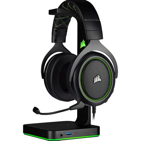 CORSAIR HS50 PRO STEREO Gaming Headset- Carbon/ Green/ Blue