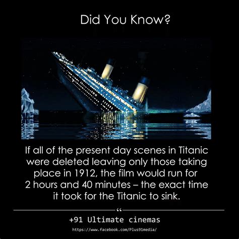 Titanic - Movie Fact | Movie facts, Titanic movie facts, Fun facts